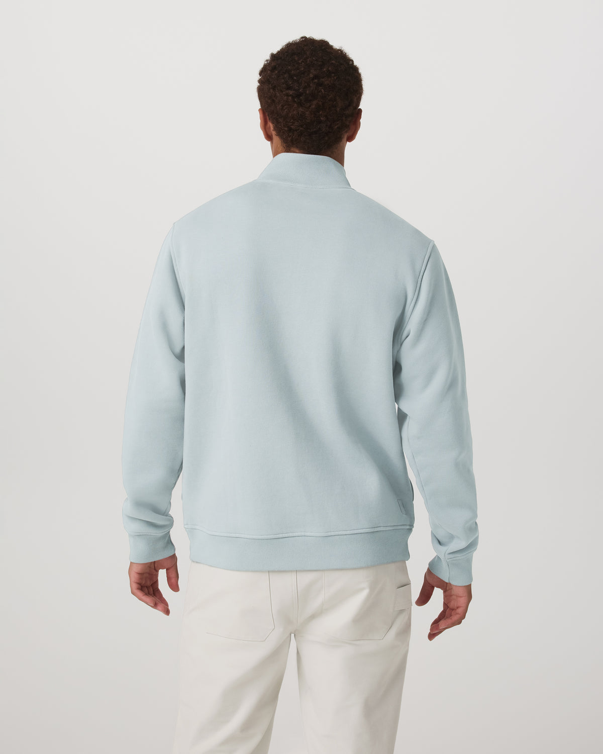 Seaside 1/2 Zip Classic Men's Blue Haze Pullover - Vuori