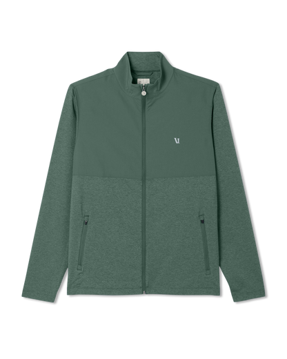 Men's Sunday Element Track Jacket Agate Green Heather - Vuori