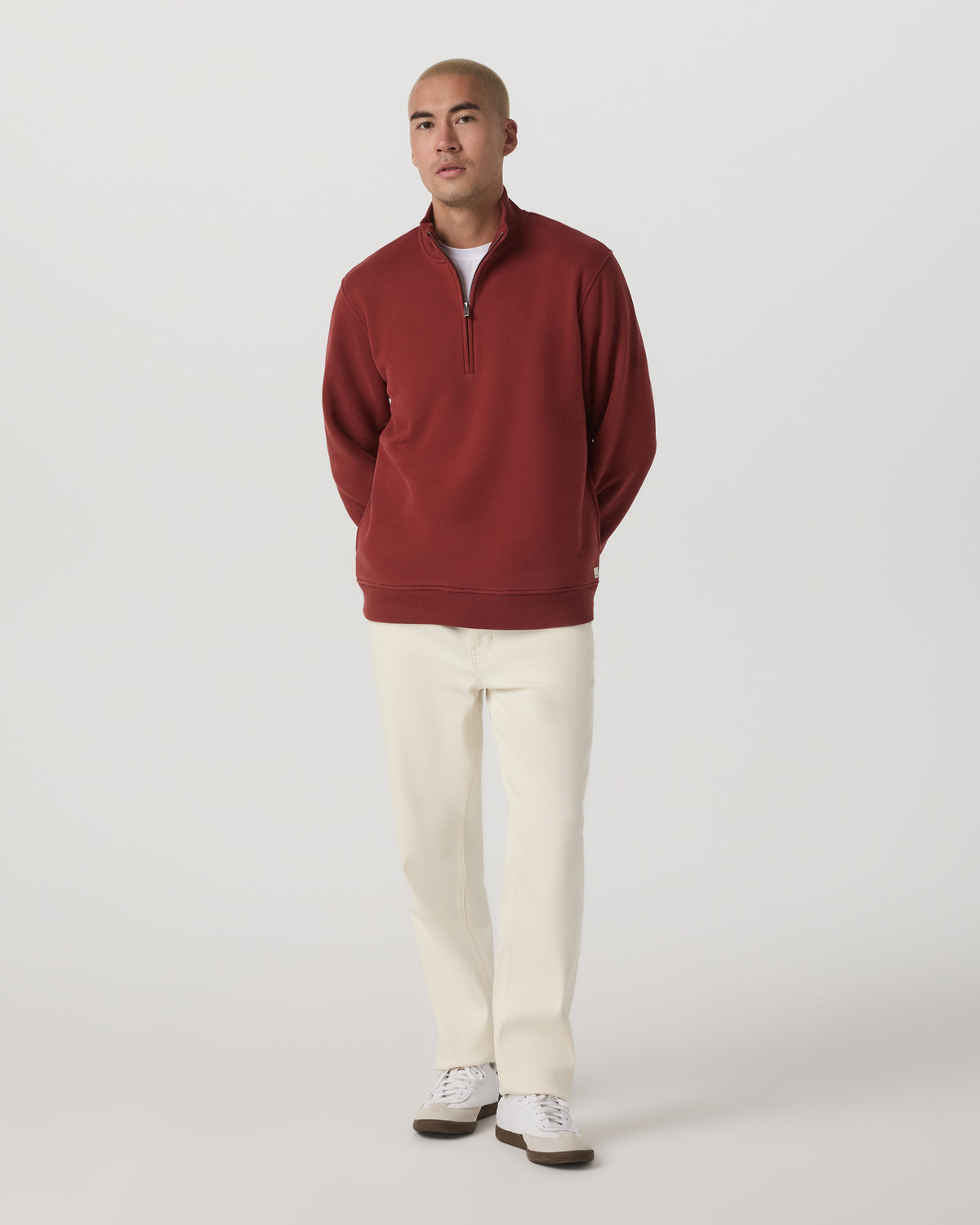 Seaside 1/2 Zip Classic Men's Spiced Apple Pullover - Vuori
