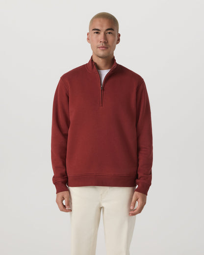Seaside 1/2 Zip Classic Men's Spiced Apple Pullover - Vuori