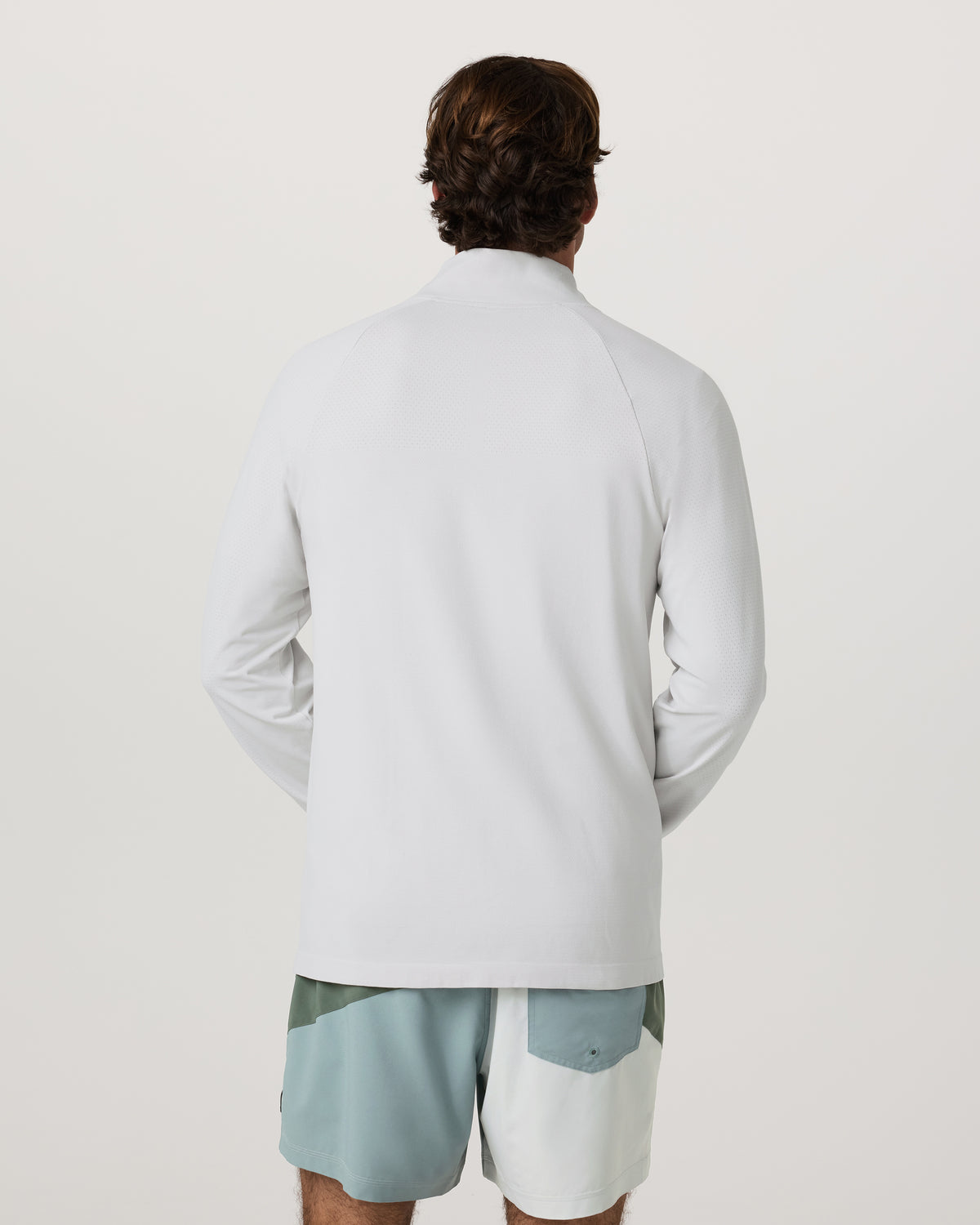 Clearview Seamless Quarter Zip Frost Grey Long Sleeve - Vuori