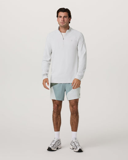 Clearview Seamless Quarter Zip Frost Grey Long Sleeve - Vuori