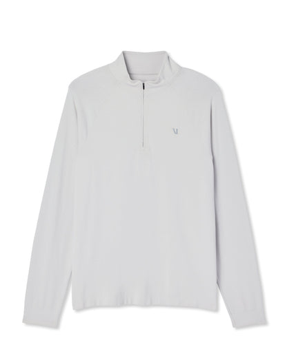 Clearview Seamless Quarter Zip Frost Grey Long Sleeve - Vuori