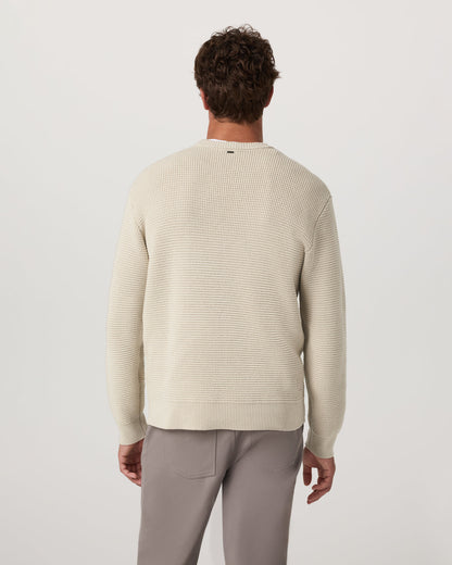 Denver Waffle Crew Sweater Men's Mushroom Wool Sweater - Vuori