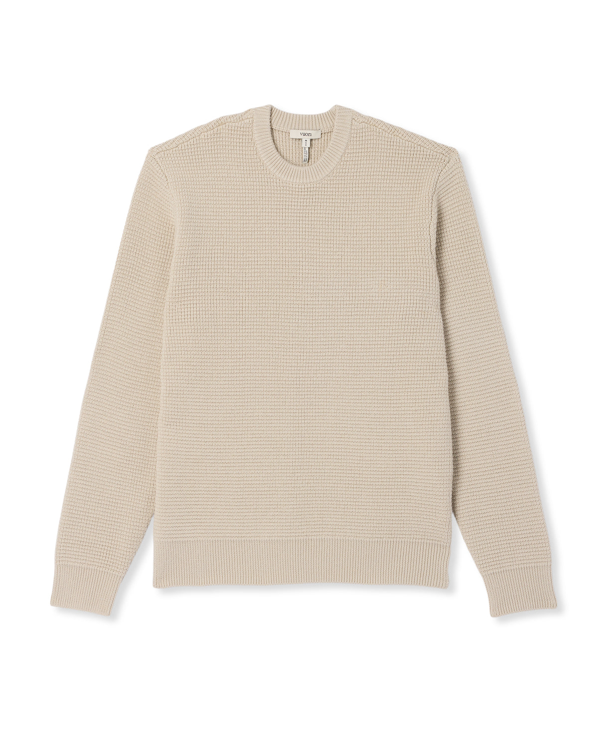 Denver Waffle Crew Sweater Men's Mushroom Wool Sweater - Vuori