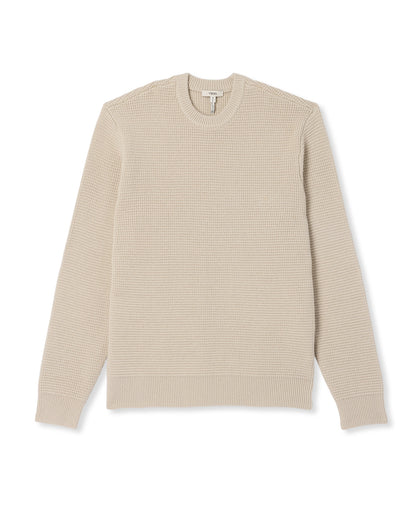 Denver Waffle Crew Sweater Men's Mushroom Wool Sweater - Vuori