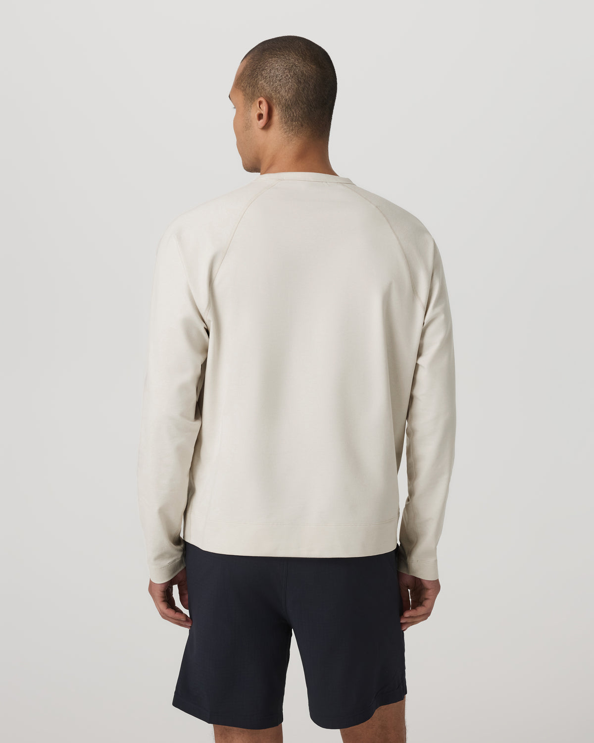 Coronado Crew - Relaxed Fit Men's Ivory Heather Crew - Vuori