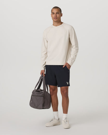 Coronado Crew - Relaxed Fit Men's Ivory Heather Crew - Vuori