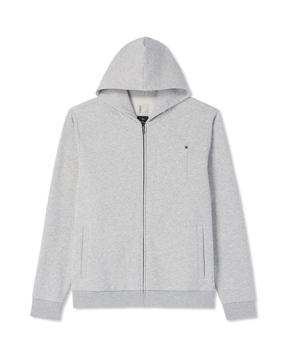 Seaside Full Zip 2.0 Men's Light Heather Grey Hoodie - Vuori