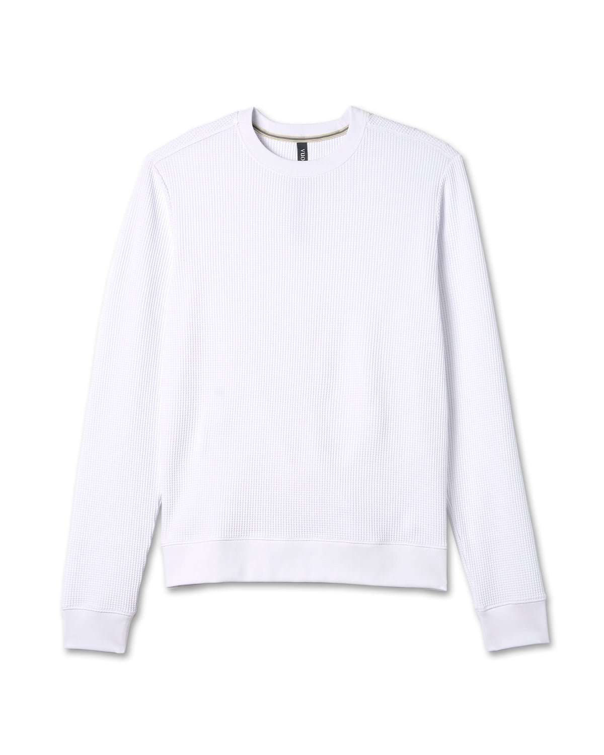 Jamestown Crew Men's White Waffle Crewneck - Vuori