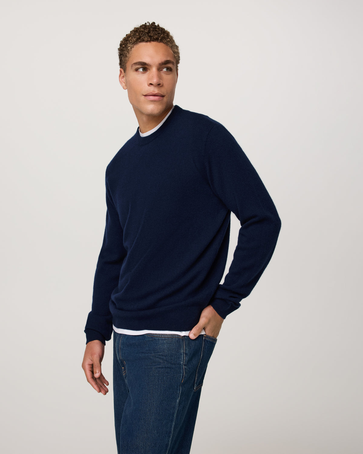 Berik Cashmere Sweater Men's Sweater in Ink - Vuori