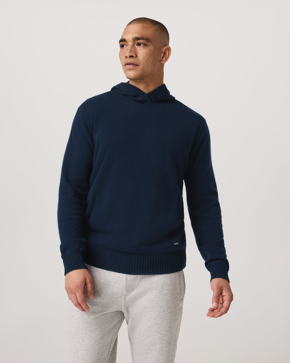 Berik Cashmere Hoodie Men's Hoodie in Ink - Vuori