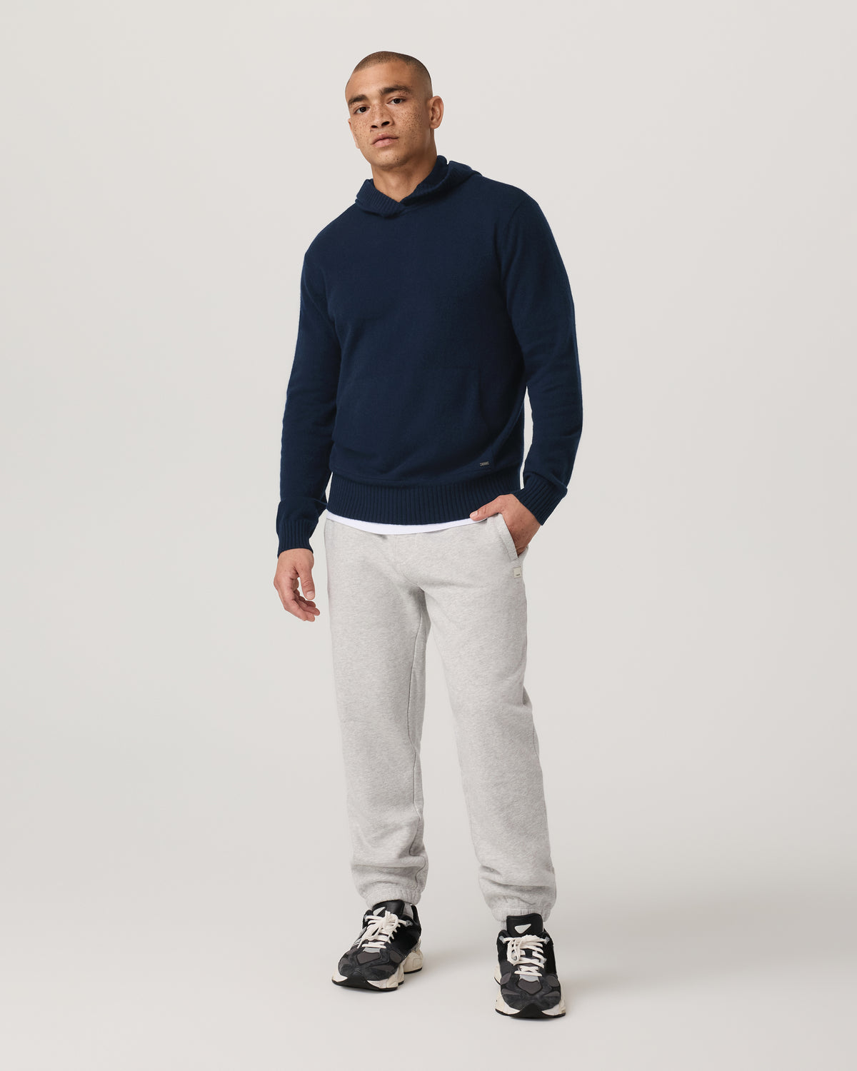 Berik Cashmere Hoodie Men's Hoodie in Ink - Vuori