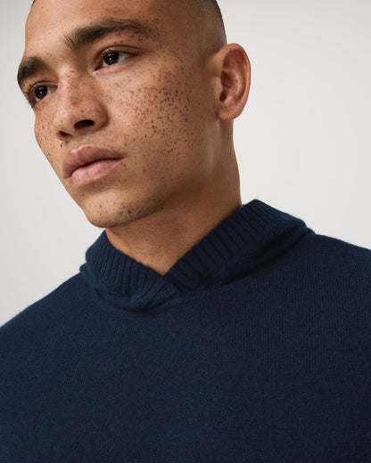 Berik Cashmere Hoodie Men's Hoodie in Ink - Vuori