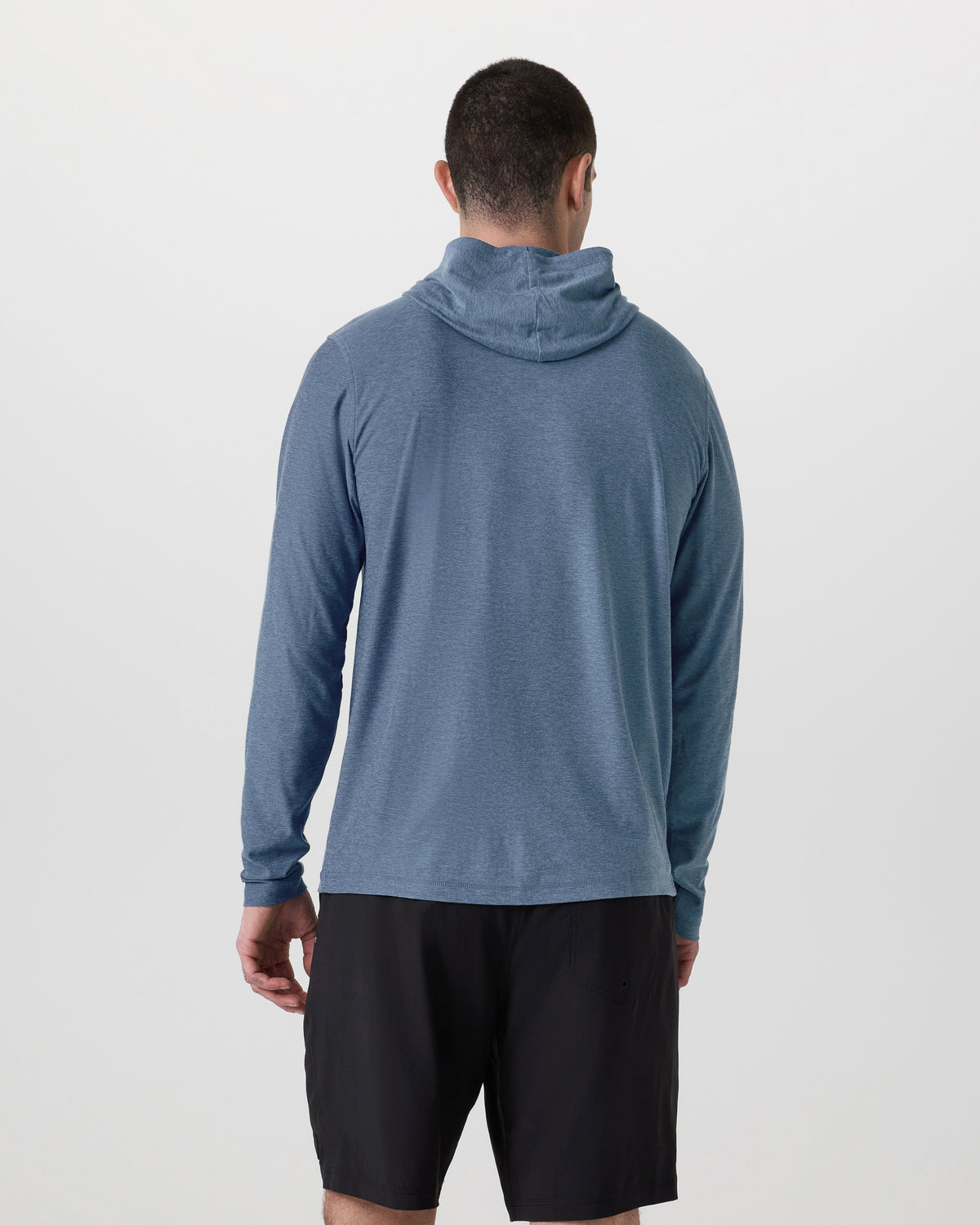 Strato Tech Hoodie Men's Pool Blue Workout Hoodie - Vuori