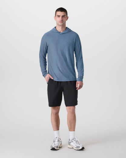 Strato Tech Hoodie Men's Pool Blue Workout Hoodie - Vuori