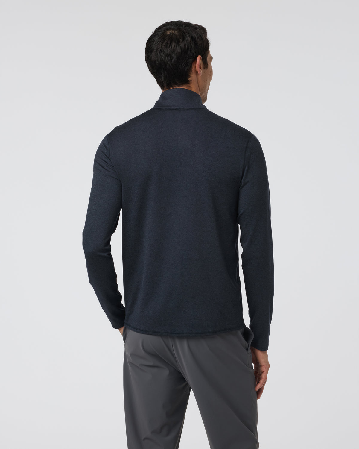 Ponto Half Zip Mock Neck Ink Heather - Vuori