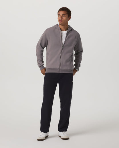 Seaside Full Zip 2.0 Men's Cavern Grey Full Zip Hoodie - Vuori