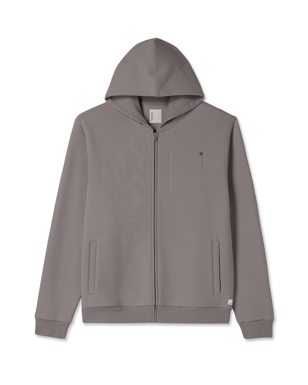 Seaside Full Zip 2.0 Men's Cavern Grey Full Zip Hoodie - Vuori