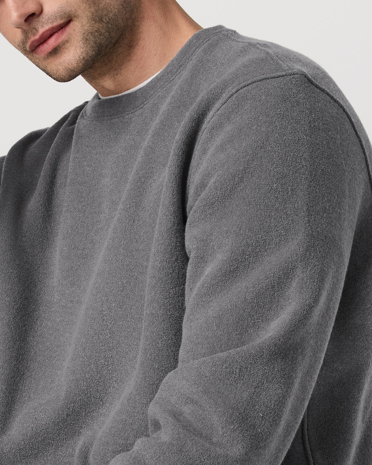 Beach Fleece Crew Men's Pinecone Heather Crewneck - Vuori