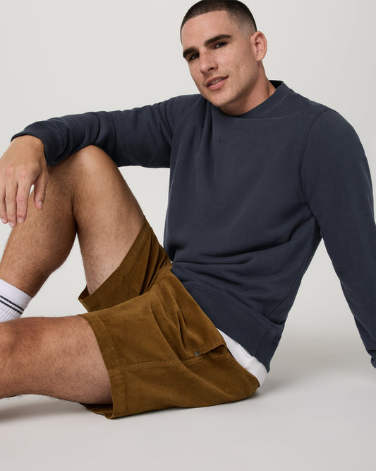 Cypress Logo Crew Men's Navy Sweatshirt - Vuori