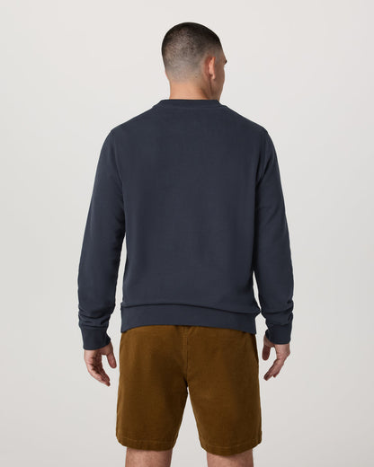 Cypress Logo Crew Men's Navy Sweatshirt - Vuori
