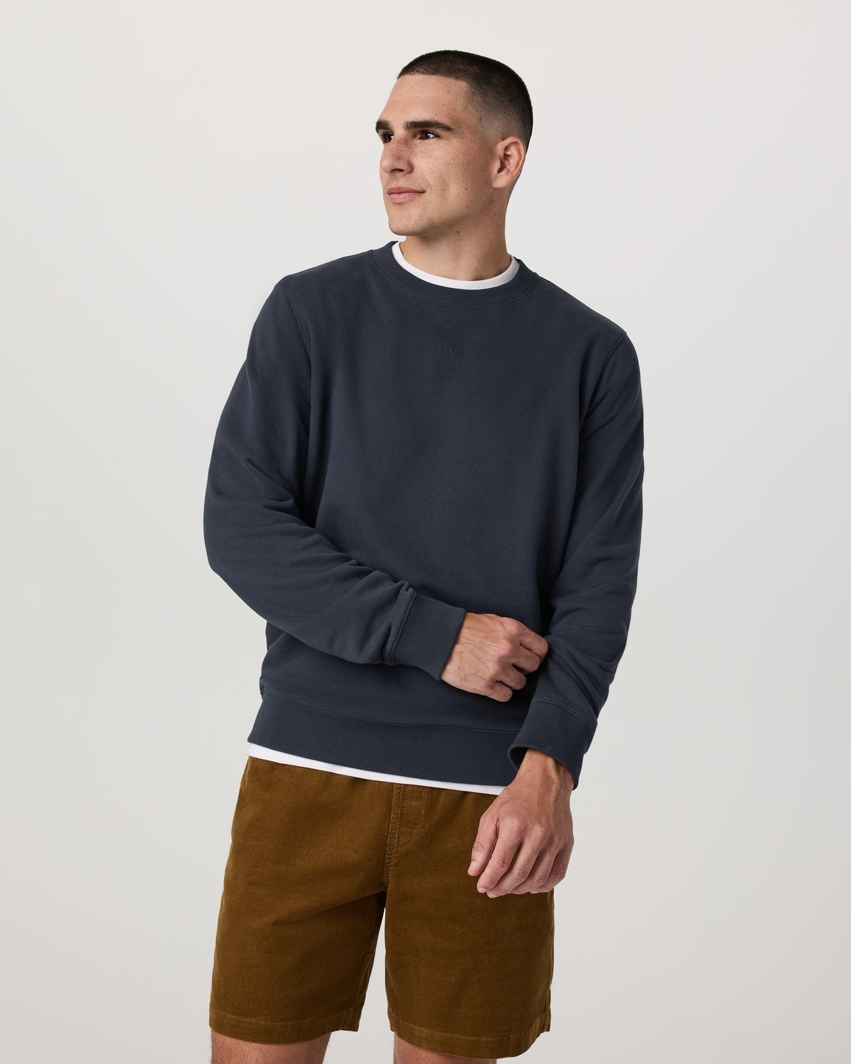 Cypress Logo Crew Men's Navy Sweatshirt - Vuori
