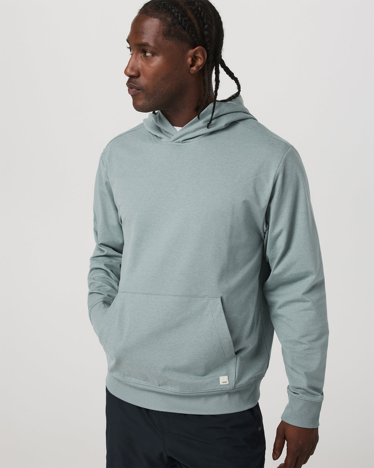 Men's Coronado Pullover Hoodie 2.0 Misty Blue Heather - Vuori