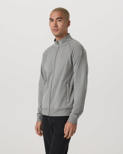 Coronado Novelty Full Zip Men's Driftwood Heather Jacket - Vuori