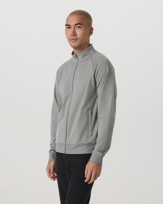Coronado Novelty Full Zip Men's Driftwood Heather Jacket - Vuori