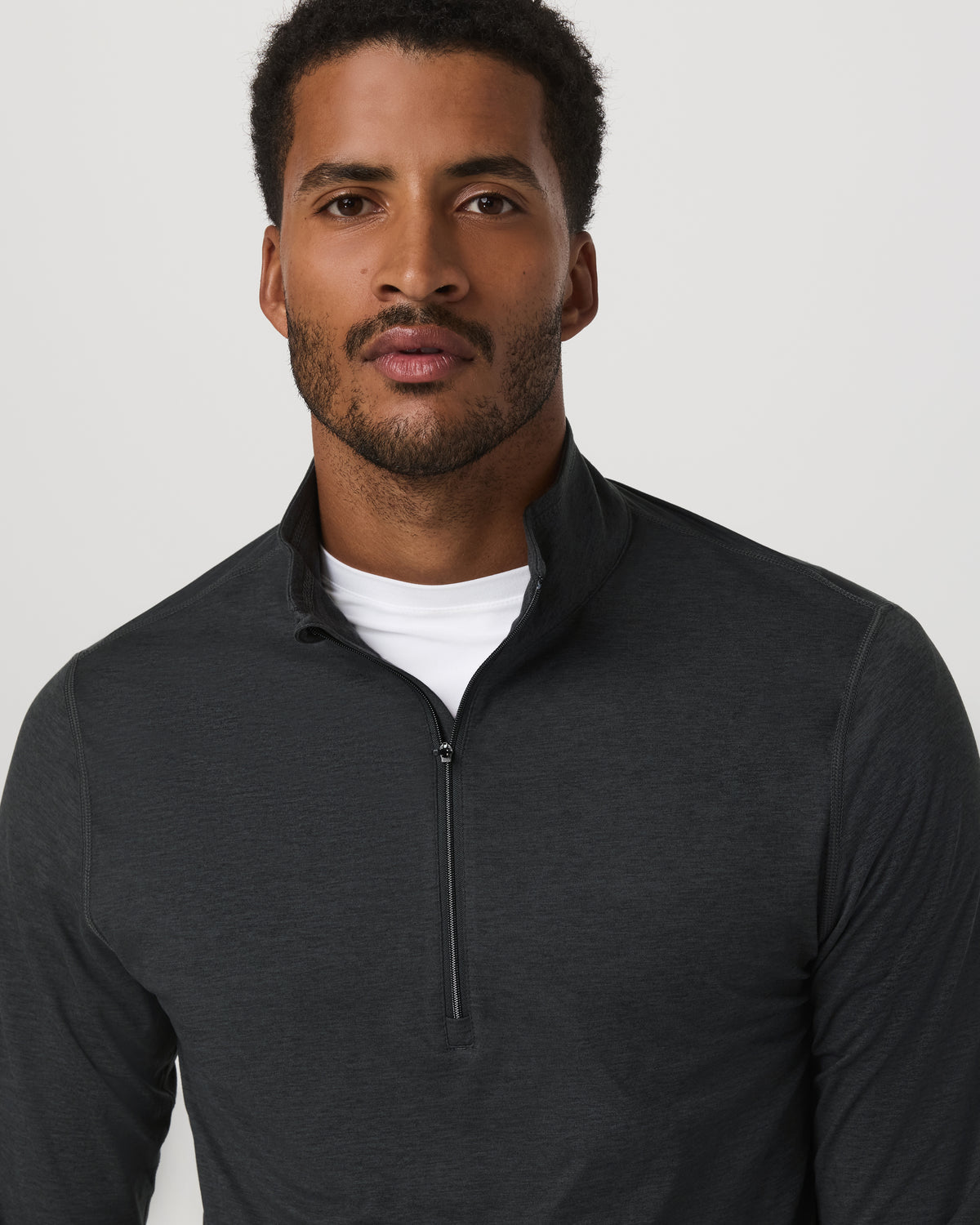Ease Performance Half Zip 2.0 Charcoal Heather - Vuori