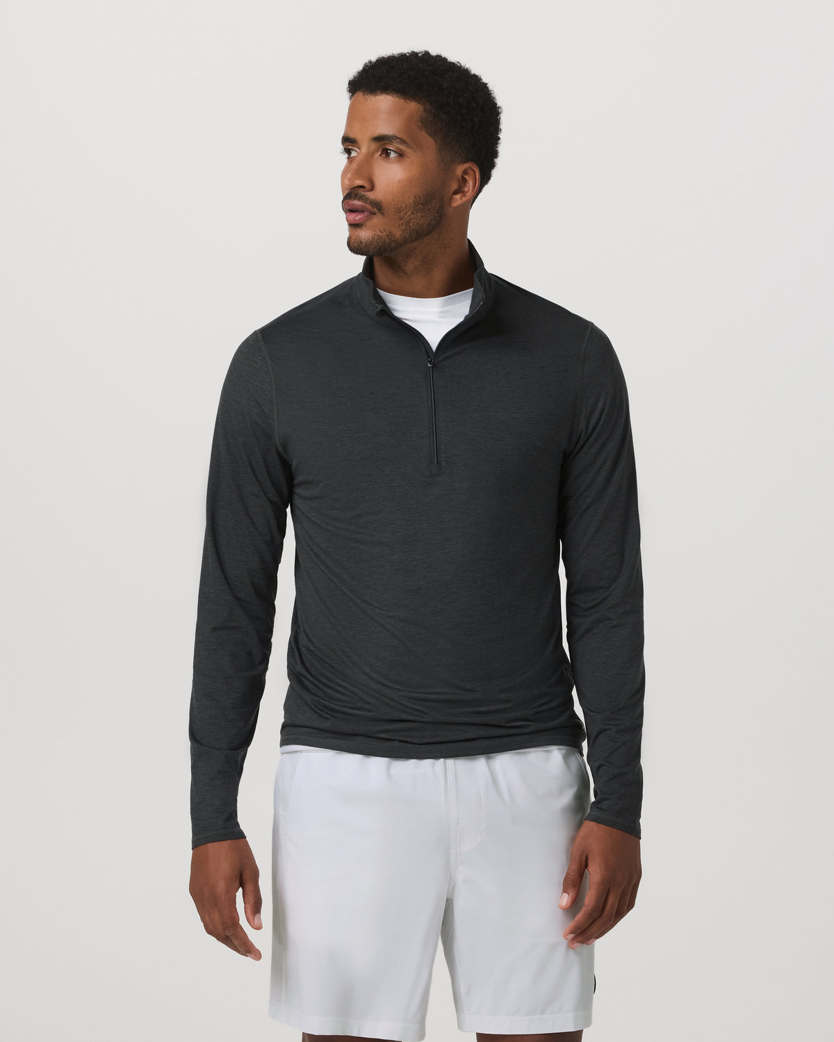Ease Performance Half Zip 2.0 Charcoal Heather - Vuori