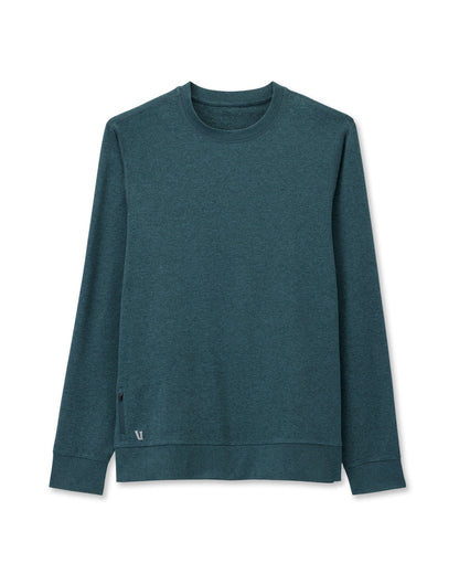 Ponto Performance Crew Deep Sea Heather Pullover - Vuori