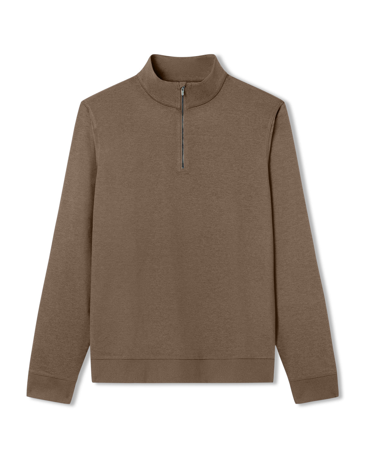 Coronado 1/2 Zip Men's Espresso Heather Pullover - Vuori