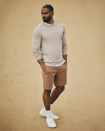 Ponto Performance Crew Dark Salt Heather Pullover - Vuori
