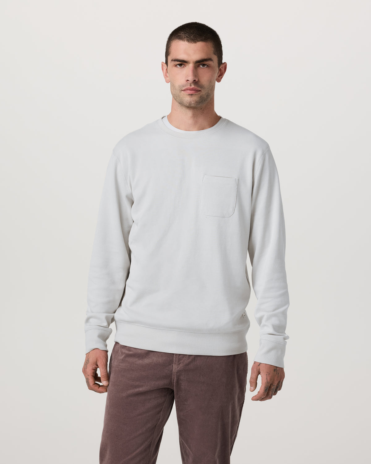 Jeffreys Crew 2.0 Men's Winter Grey Heather Pullover - Vuori