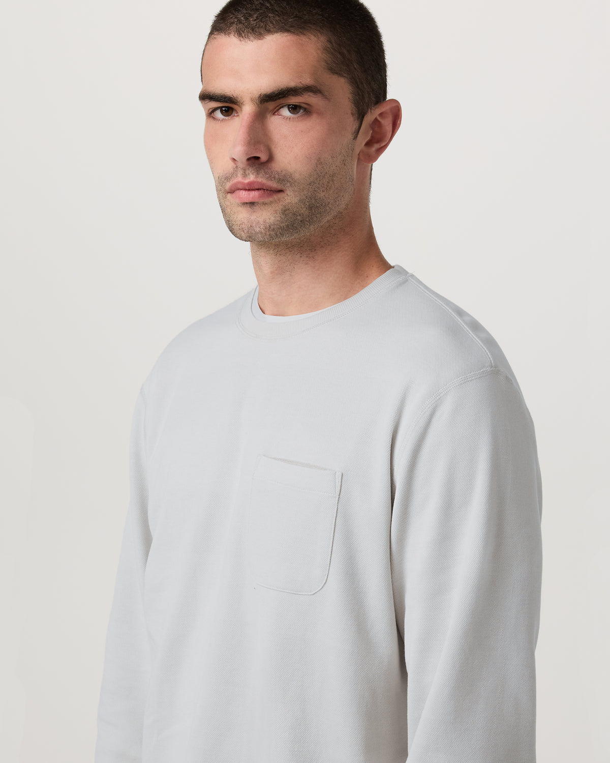 Jeffreys Crew 2.0 Men's Winter Grey Heather Pullover - Vuori