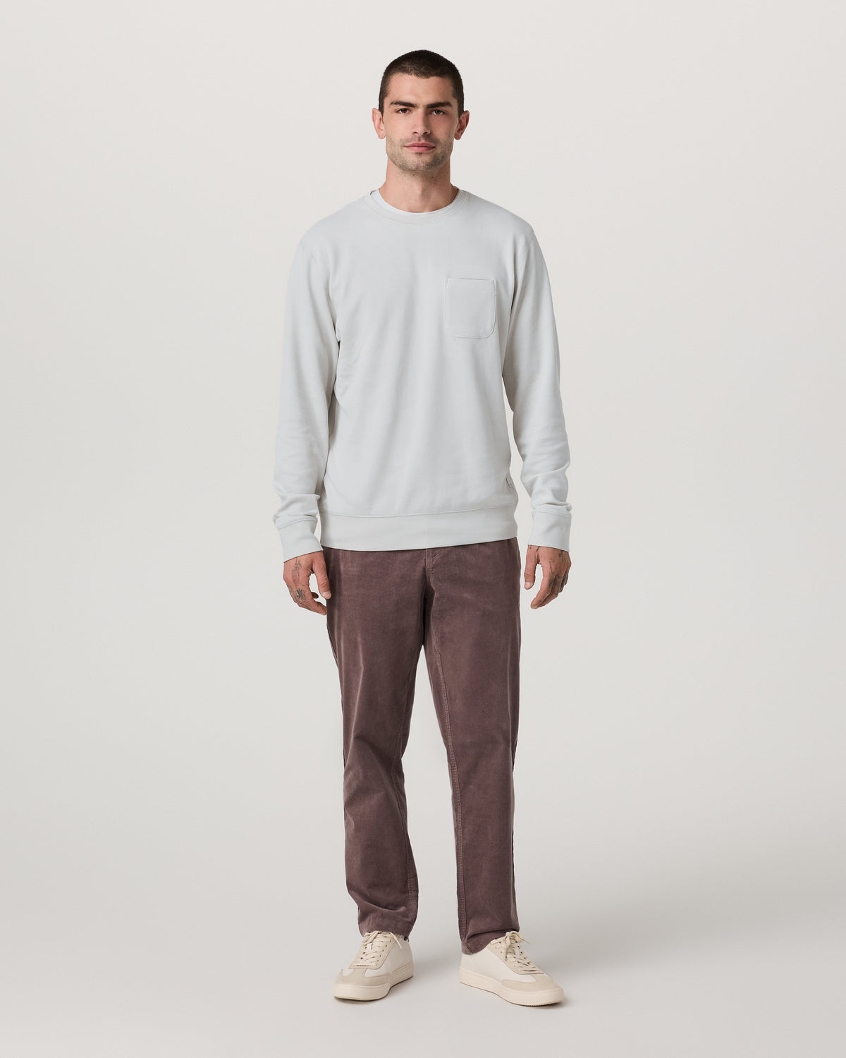 Jeffreys Crew 2.0 Men's Winter Grey Heather Pullover - Vuori