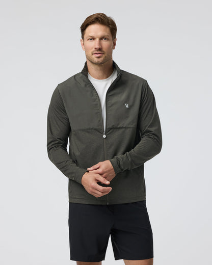 Sunday Element Track Jacket Kale Heather - Vuori