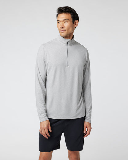 Ease Performance Half Zip 2.0 Light Heather Grey - Vuori