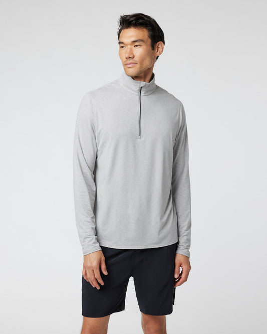 Ease Performance Half Zip 2.0 Light Heather Grey - Vuori
