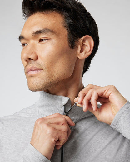 Ease Performance Half Zip 2.0 Light Heather Grey - Vuori