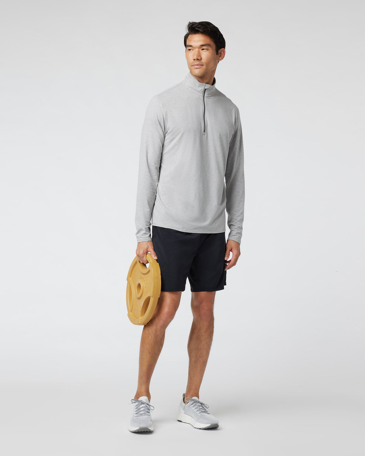 Ease Performance Half Zip 2.0 Light Heather Grey - Vuori