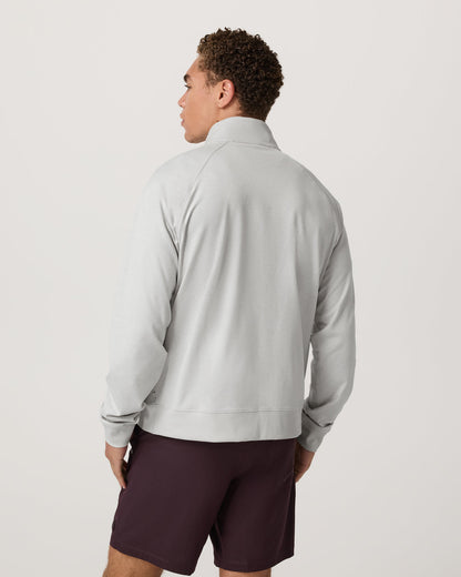 Coronado Novelty Full Zip Salt Heather Mock Neck Jacket - Vuori