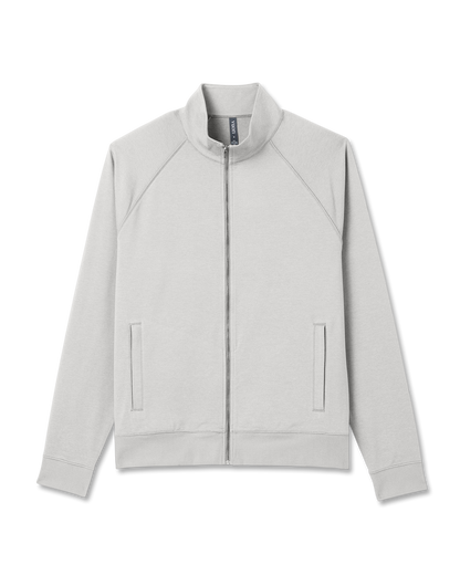Coronado Novelty Full Zip Salt Heather Mock Neck Jacket - Vuori