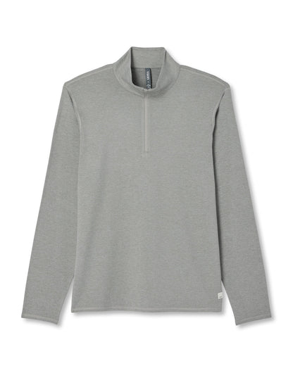 Ponto 1/2 Zip Mock Neck Men's Driftwood Heather Top - Vuori
