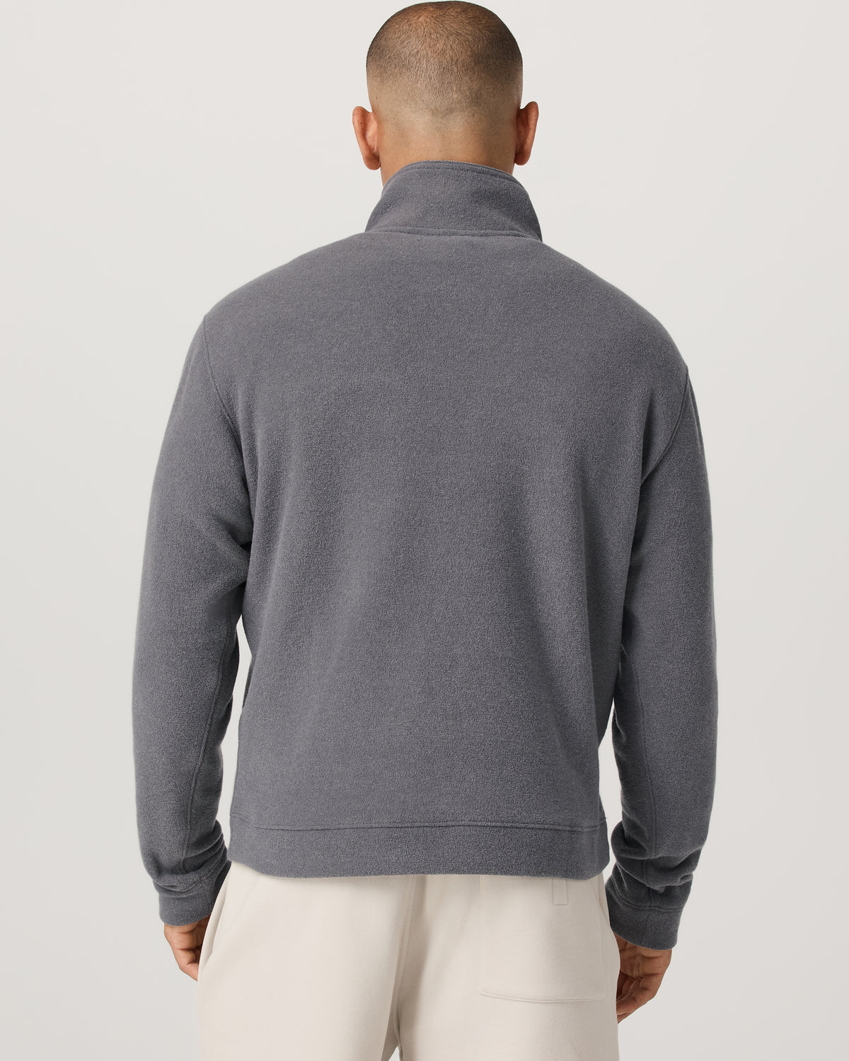 Beach Fleece 1/2 Zip - Relaxed Pinecone Heather Pullover - Vuori