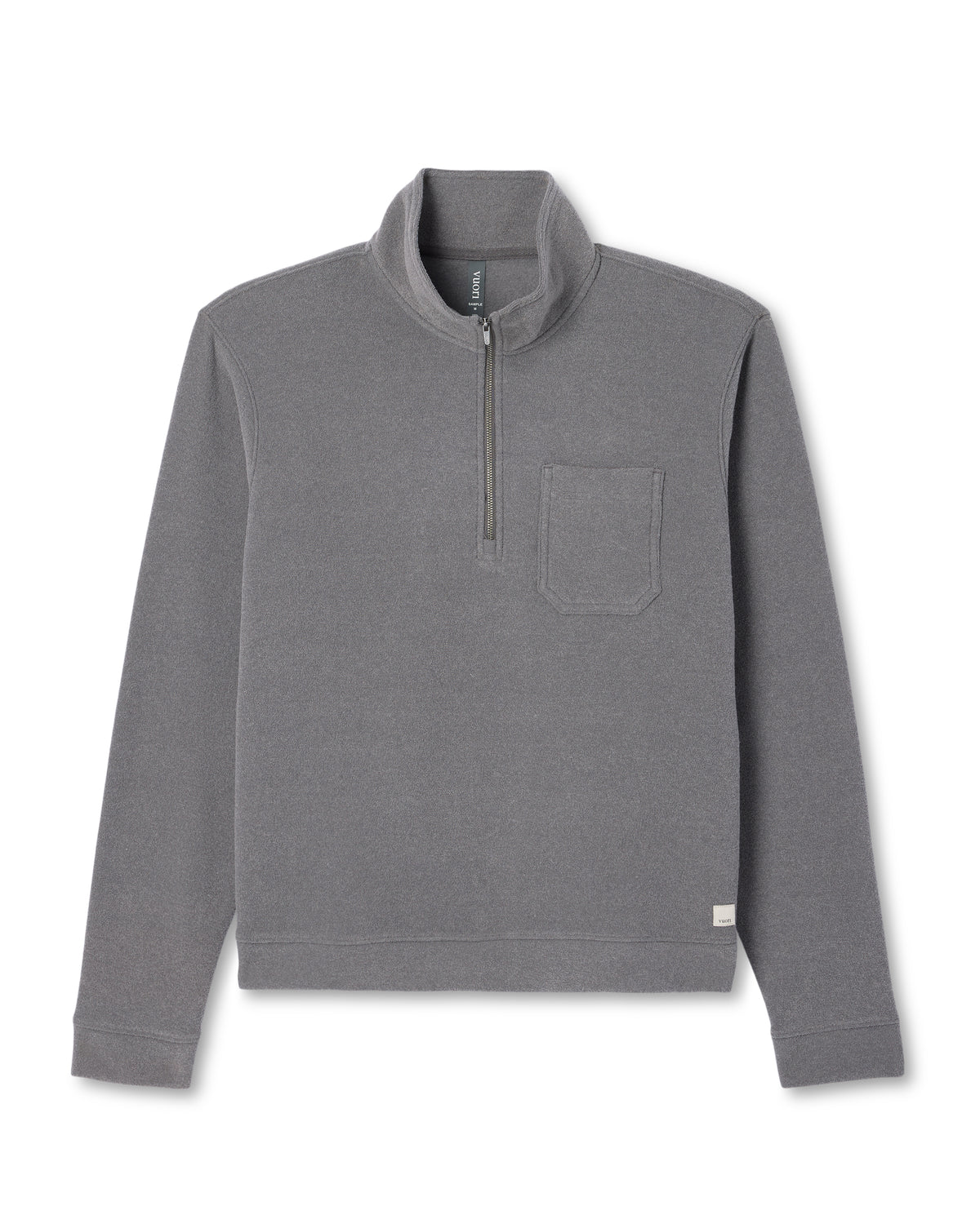 Beach Fleece 1/2 Zip - Relaxed Pinecone Heather Pullover - Vuori