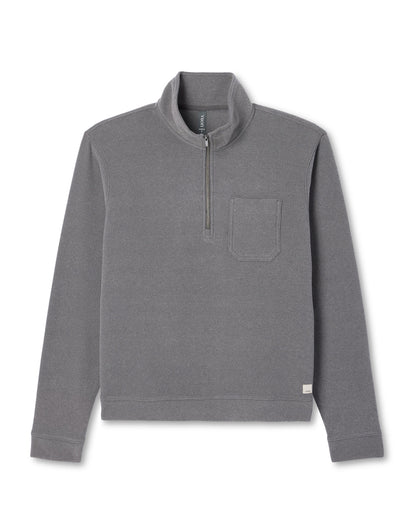 Beach Fleece 1/2 Zip - Relaxed Pinecone Heather Pullover - Vuori