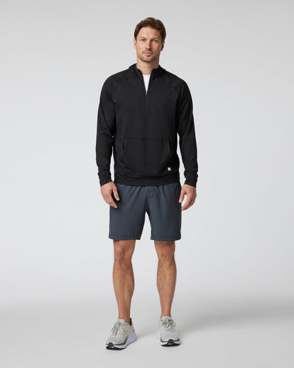 Ponto Performance Half Zip Hoodie Men's Black Half Zip - Vuori